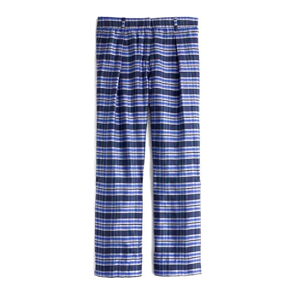 J. Crew Collection Plaid Cropped Silk Pants Size 2 - Picture 3 of 7